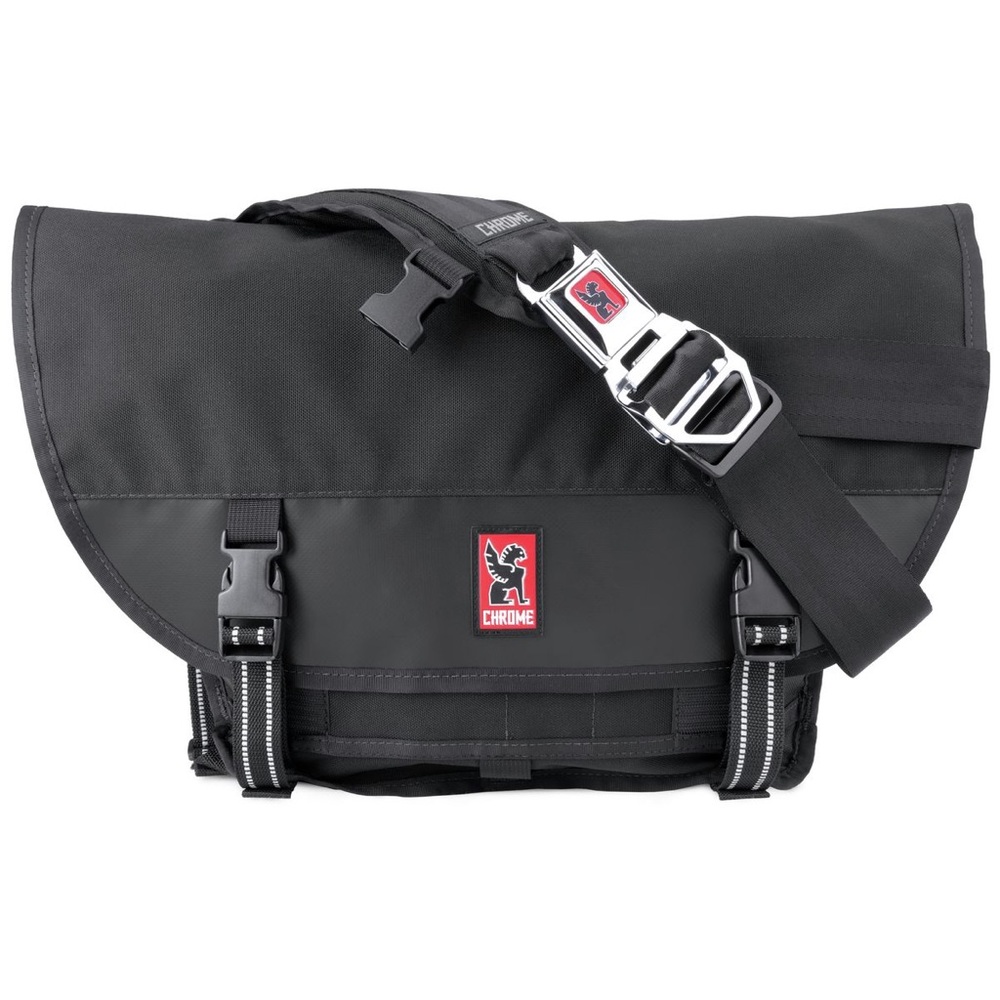 Chrome Mini Metro Messenger Bag Black Red